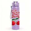 1PC Cherry Bomb Retro Cherry Fruit Badge Print 750ml Color Plastic Sports Water Bottle Leakproof Flip Straw Lid Suitable for Sports Office Home Use