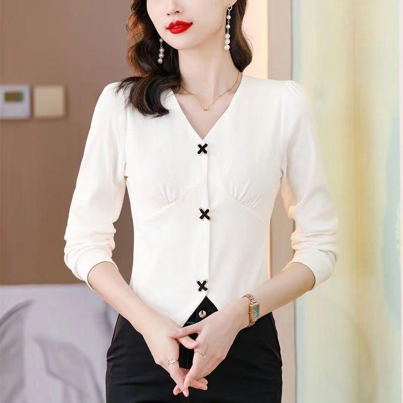 Низ Футболка Женский Топ Короткий Осень Зима Внутренняя одежда Модный Уникальный Красивый Шикарный