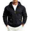 Men S Loose Fitting Hooded Zip Up Fleece Sweatshirt