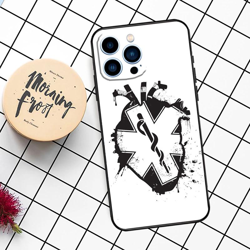 Экстренный медицинский чехол Звезда Жизни Для iPhone 16 15 14 11 12 13 Pro Max Mini X XR XS Max 7 8 16 15 Plus Чехол Funda