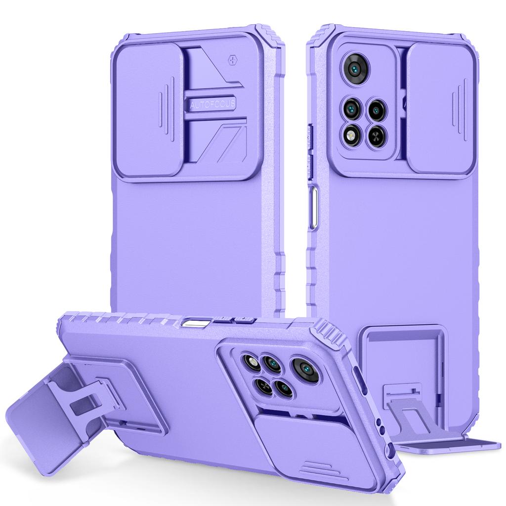 Shockproof Case For Redmi Note 10 4g 5g 10S 11SE 11Pro 4g 5g 12 Pro 4g 5g Slide Camera Lens Protection Stand Phone Cover