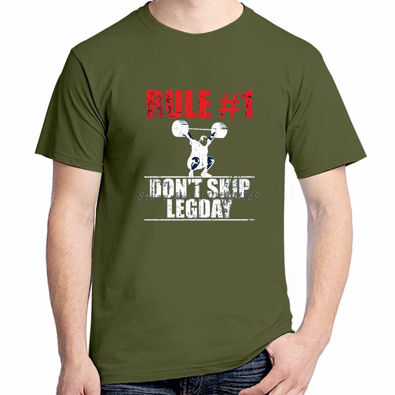 Rule Dont Skip Leg Day Retro Shirts Graphic Tee Tops Tshirt New Arrival Goods Cotton New Shirts And Tshirts Printed Tshirt