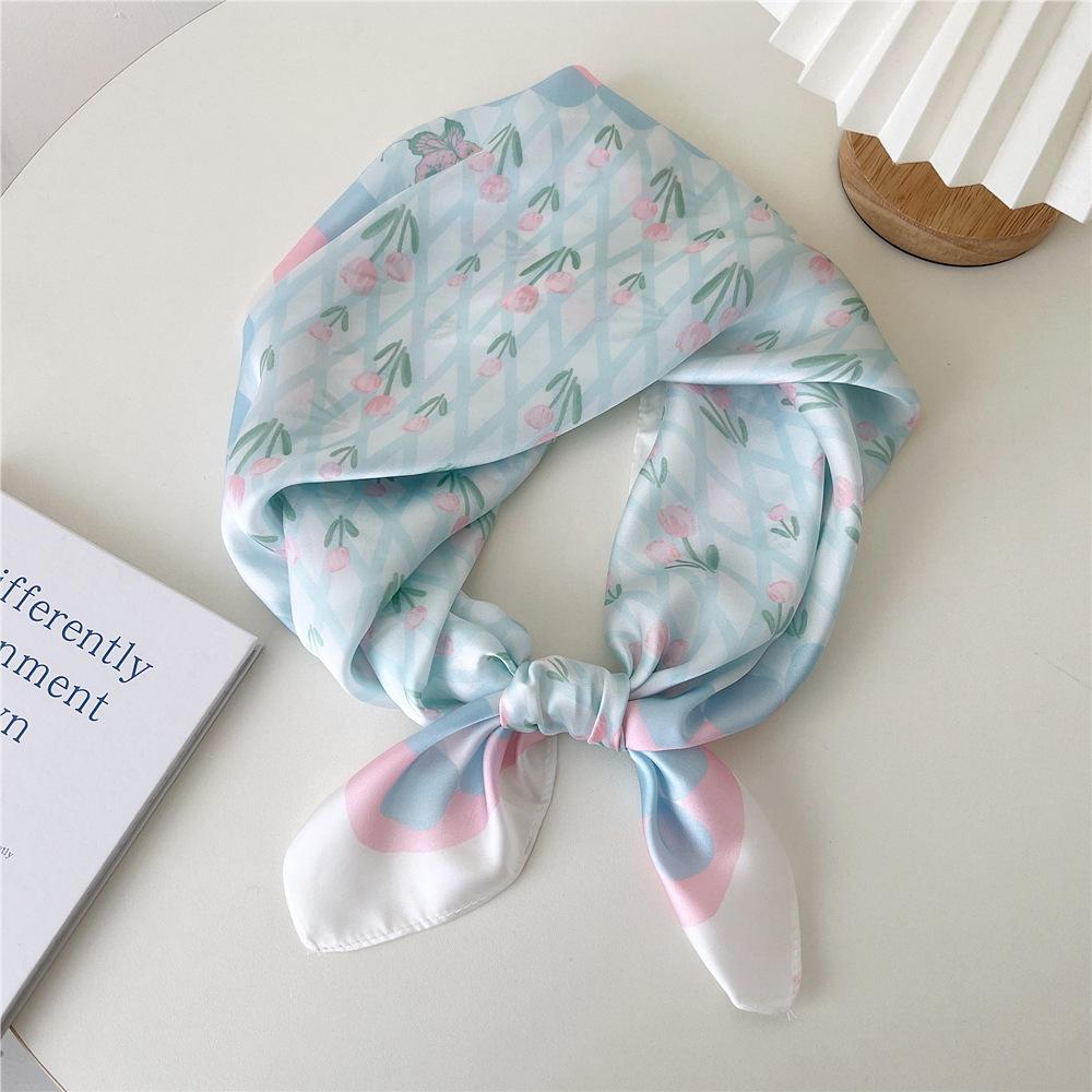 Модный декоративный шарф, повязка для волос, резинка для волос 70, маленький квадратный шарф, шелковый шарф, женский весенне-осенний универсальный маленький шарф, профессиональный шарф