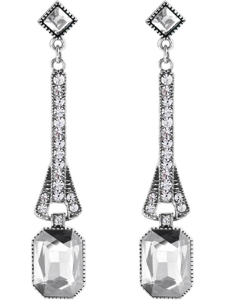 Серьги-маскарад 1920-х годов с жемчугом и бриллиантами — вечеринка в стиле Гэтсби, невеста, свадьба, бал