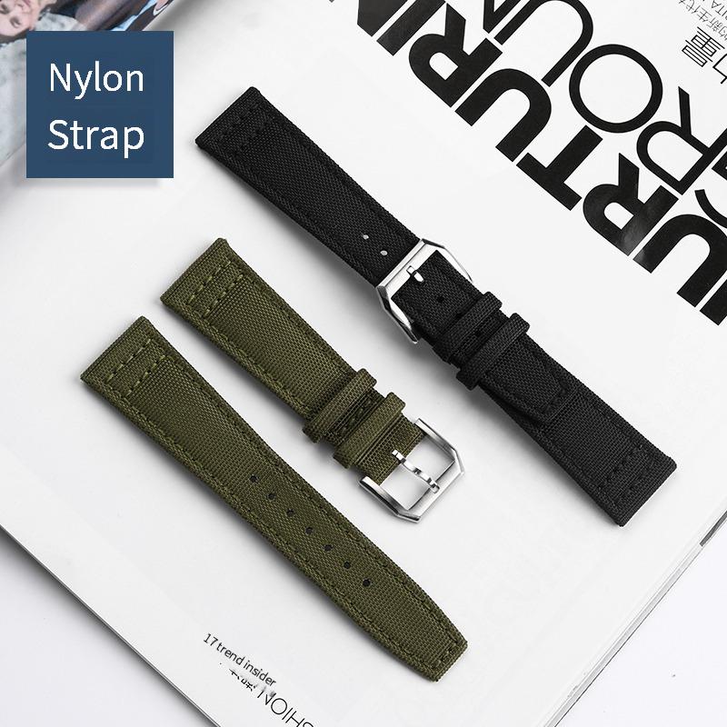 Классический нейлон + натуральная кожа ремешки для часов мужские высококачественный ремешок для часов iwc Pilot серии IW389101 20 мм 21 мм 22 мм