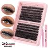 240 Пучков D Песня Одиночные Пучки Накладные Ресницы 30D100Ddiy Сегментированное Наращивание для Удлинения Натуральных Густых Волос