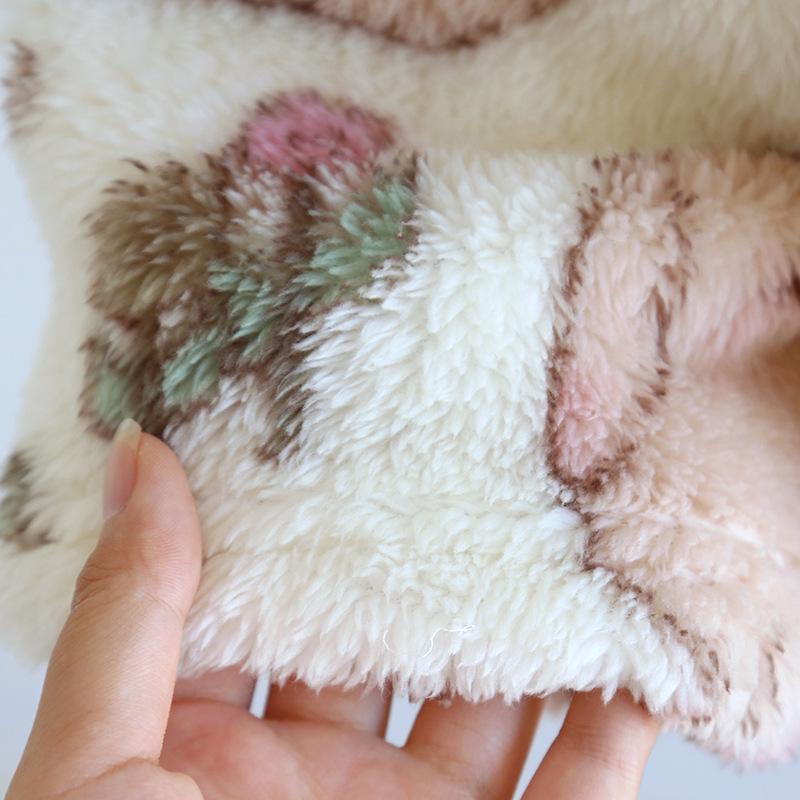 Женский уютный фланелевый пижамный комплект – дизайн «Тюльпан и кролик» для осени и зимы