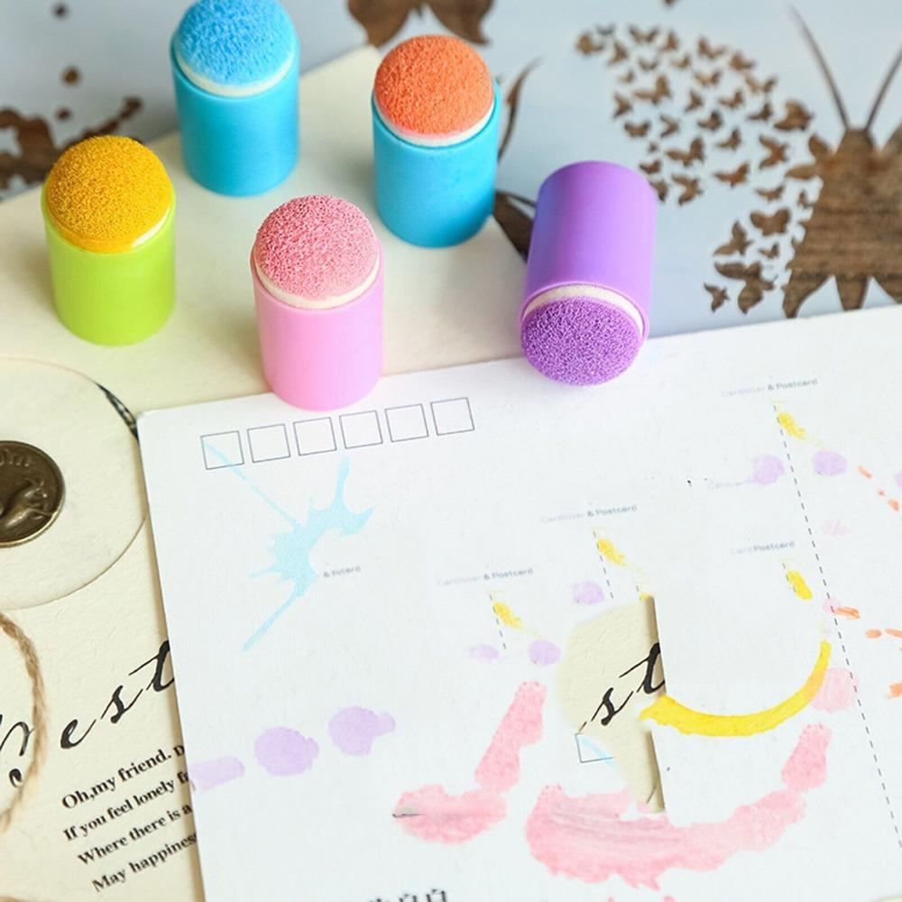 Painting Sponge DIY Sponge Finger Painting Kit Card Making Finger Drawing Inkpad Kids