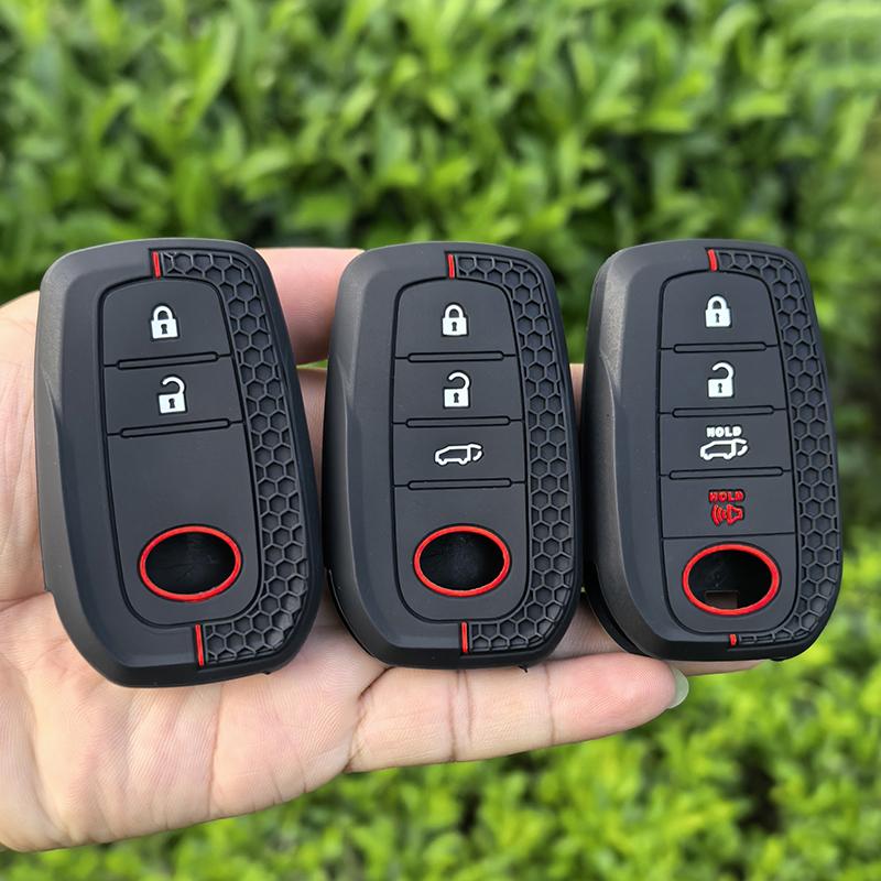 Силиконовый чехол для ключа автомобиля для Toyota Crown Highlander Новой Camry Rav4 Corolla Leling Prado Защитная крышка для пульта Аксессуары