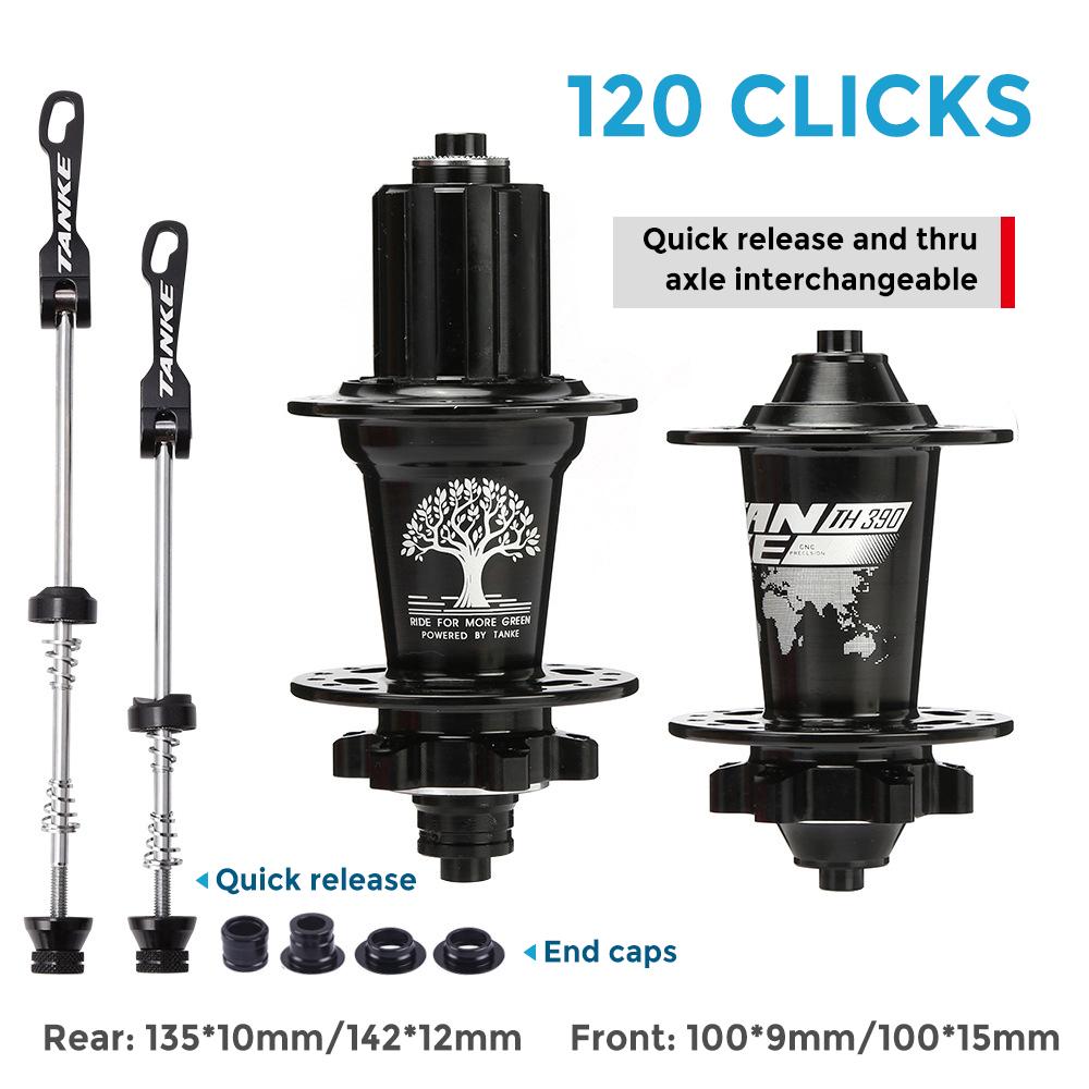 MTB Bike Hub Mountain Bike Bicycle Front & Rear Hub Set 32/36 Holes 6 Bearings with Quick Release