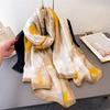 Korean Thin Printed Scarves Women Imitation Silk Brocade Sun Protection Shawls Spring Autumn Long Scarf Wraps Female  New