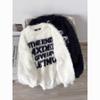 Unisex American Style Loose Letter Knit Sweater for Autumn/Winter