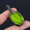 Древо Жизни Зеленый Флэш Лабрадорит Драгоценный Камень Чистая Медная Проволока Обернутая Ювелирные Изделия Ручной Работы Подвеска