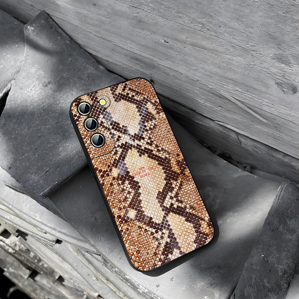 Красный чехол для телефона под змеиную кожу для Samsung Galaxy S23 S24 S21 S22 S25 Ultra Fe Plus A34 A54 A24 A52 A53 M54