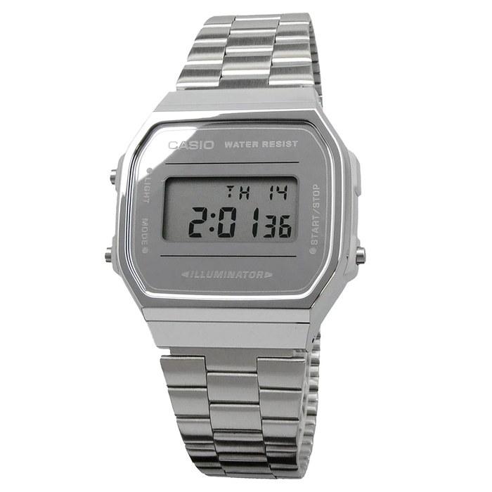 Casio Цифровые часы Винтажная серия A168WEM-7 Серебряное зеркало