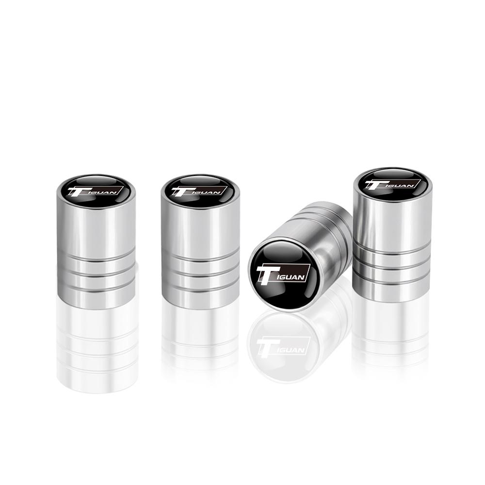 T304Pcs Car Tire Valve Caps Metal Wheel Dust Covers Accessories For Volkswagen VW R Polo Passat Rline Golf Tiguan Jetta GTI Touran
