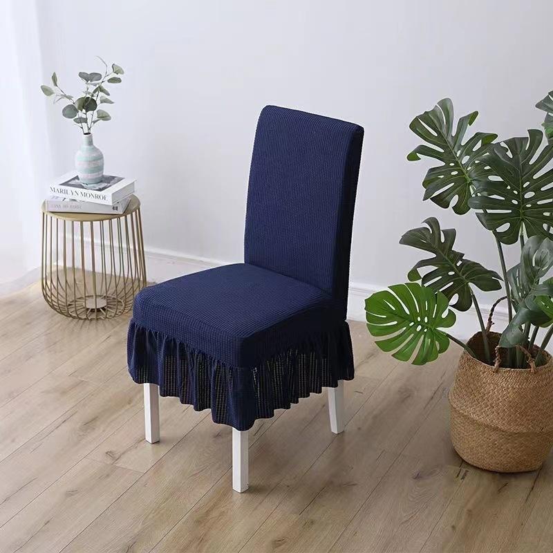 Thickened Chair Universal Cover Universal Dining Chair Chair Cover Household Dining Table Elastic Stool Backrest Integrated