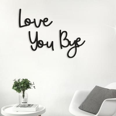 Деревянная настенная художественная вывеска Love You Bye настенная вывеска для домашнего декора прихожей