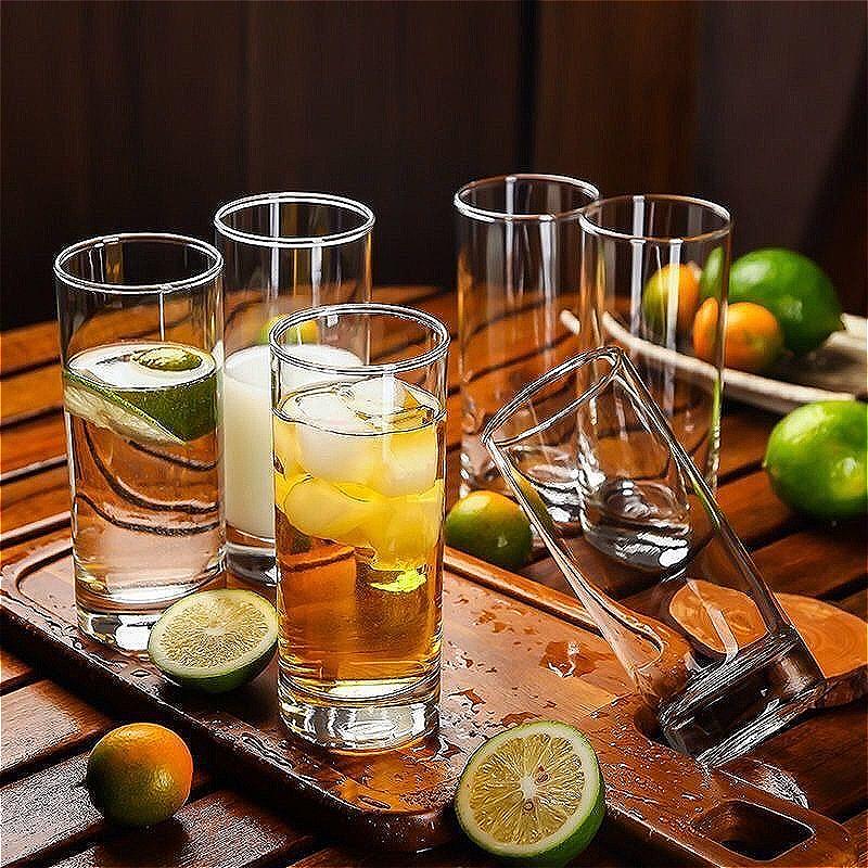 Beverage Cup Transparent Breakfast Cup Simple Style Cocktail Glass Straight Wine Glass Heat-resistant Water Bottle Beer Glass
