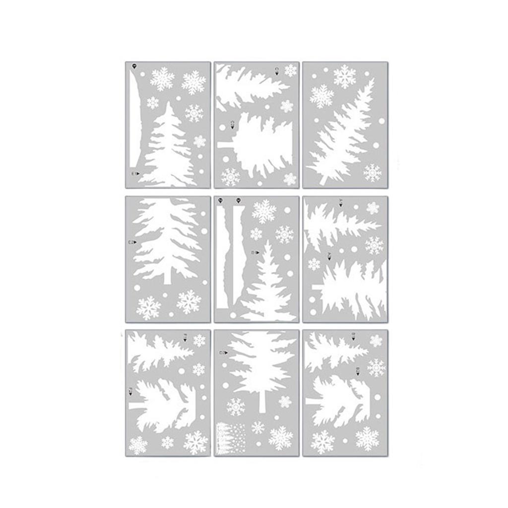 Christmas Village Stickers, DIY Christmas Window Stickers, Used For Mirrors And Glass, Reusable Large Festival Window Stickers