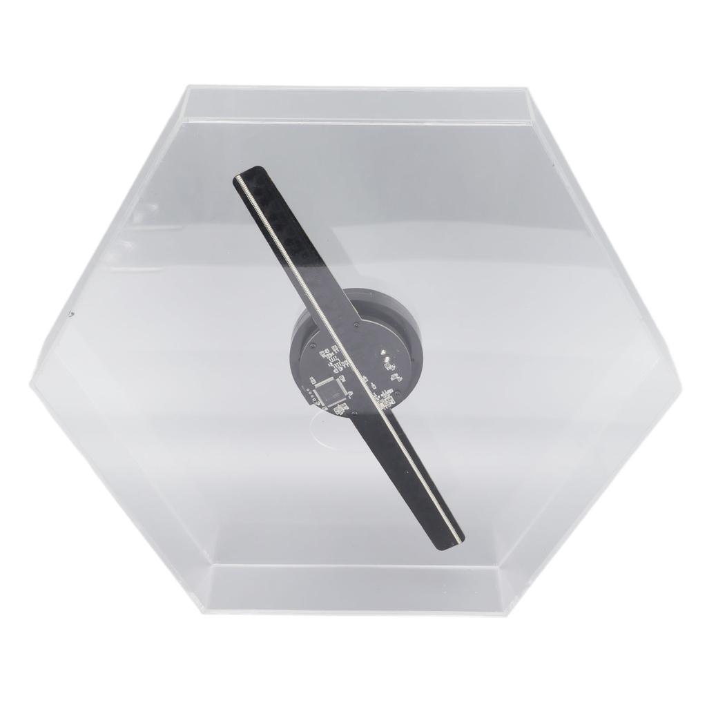 Голографическая рекламная машина 3D Naked Eye LED Fan с шестиугольной защитной крышкой для магазина