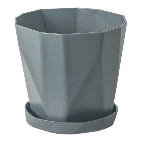 Plant Pot with Drainage Holes Decorative Planter with Matching Saucer Modern Flower Pot for Indoor Outdoor Use Pothos Aloe