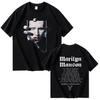 Т-shirt Marilyn Manson 2026 Tour для мужчин и женщин, Extra-large, Высококачественная, Летняя, С принтом, 100% Чистый хлопок