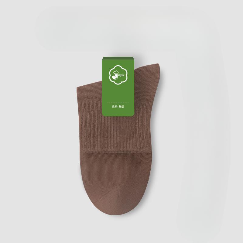 Мужские летние спортивные дезодорирующие влагоотводящие бесшовные носки-гольфы из чистого хлопка