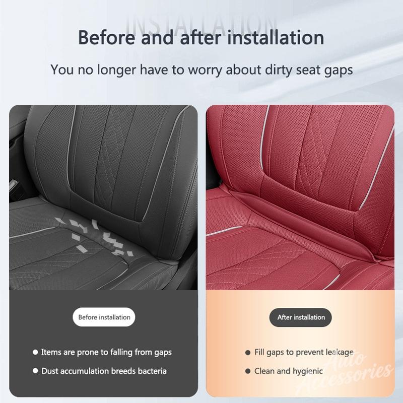 Leather Car Seat Gap Filler Auto Gap Dustproof Protector For Porsche 911 Cayenne Cayman Panamera Macan Taycan Boxster Carrera-GTEL1