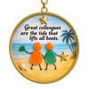 Sea Glass Art Friendship Ornament Handmade Sea Glass Christmas Tree Ornament TRUE Friends Are