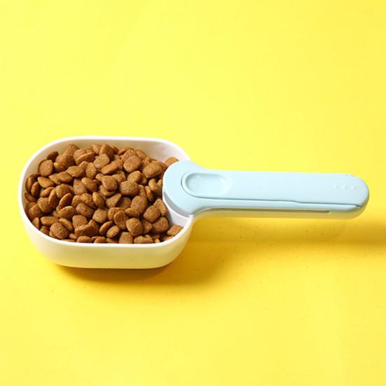 Лопата для корма для домашних животных, высокая прочность, удобная ручка, портативная ложка для кормления домашних животных с уплотнением