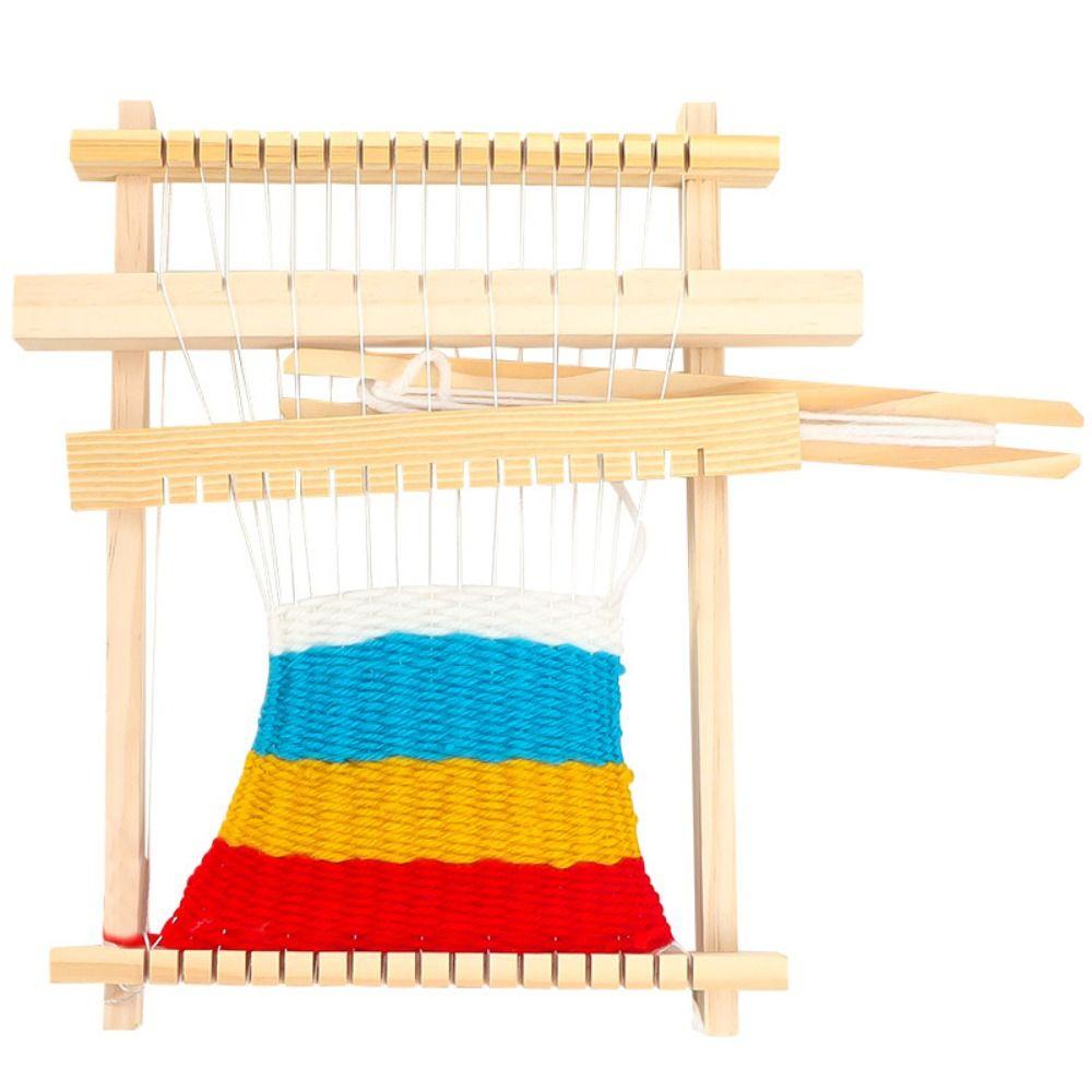 Wooden Wooden Weaving Loom Starter Kit DIY Hand-Woven DIY Woven Set  For Children Kids Gifts