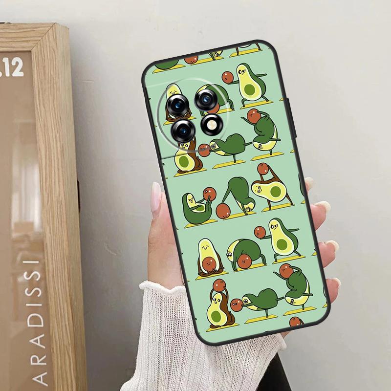 Avocado Yoga Funny Pattern Case For OnePlus 10T 10R 12R 9R 8T 12 11 9 10 Pro Nord CE 2 3 Lite CE4 2T N10 N20 N30 Cover
