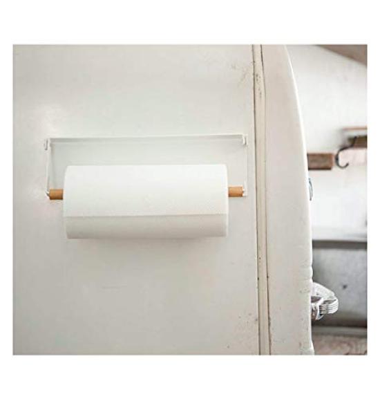 Магнитный держатель для кухонной бумаги Yamazaki Jitsugyo One Hand Cut, белый xx Tosca, для хранения кухонной бумаги, размер 3530, прибл.. Ш30,5 Г2,5 В9,5 см