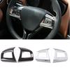 Carbon Fiber Style Car Steering Wheel Button Decoration Frames Cover Trim Fit For Maserati Ghibli For Quattroporte