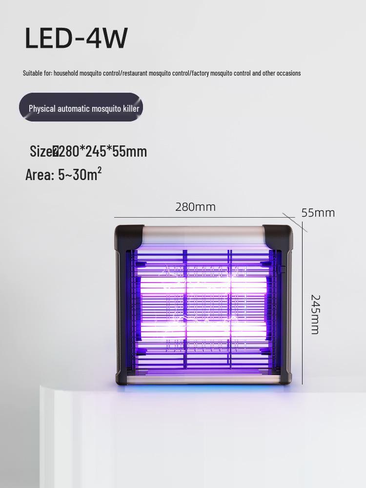 Уличная светодиодная лампа-ловушка для комаров и мух - Подвесная вертикальная борьба с вредителями для ресторанов, мастерских и ферм