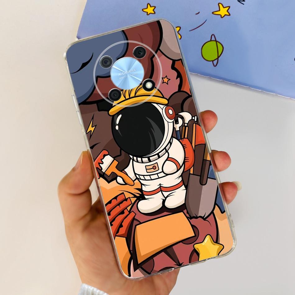 Чехол для телефона Huawei Nova Y90 NovaY90 Y 90 4G CTR-LX2 CTR-LX1 Элегантная печать Мягкий силикон Прозрачный ТПУ Тонкая задняя крышка телефона