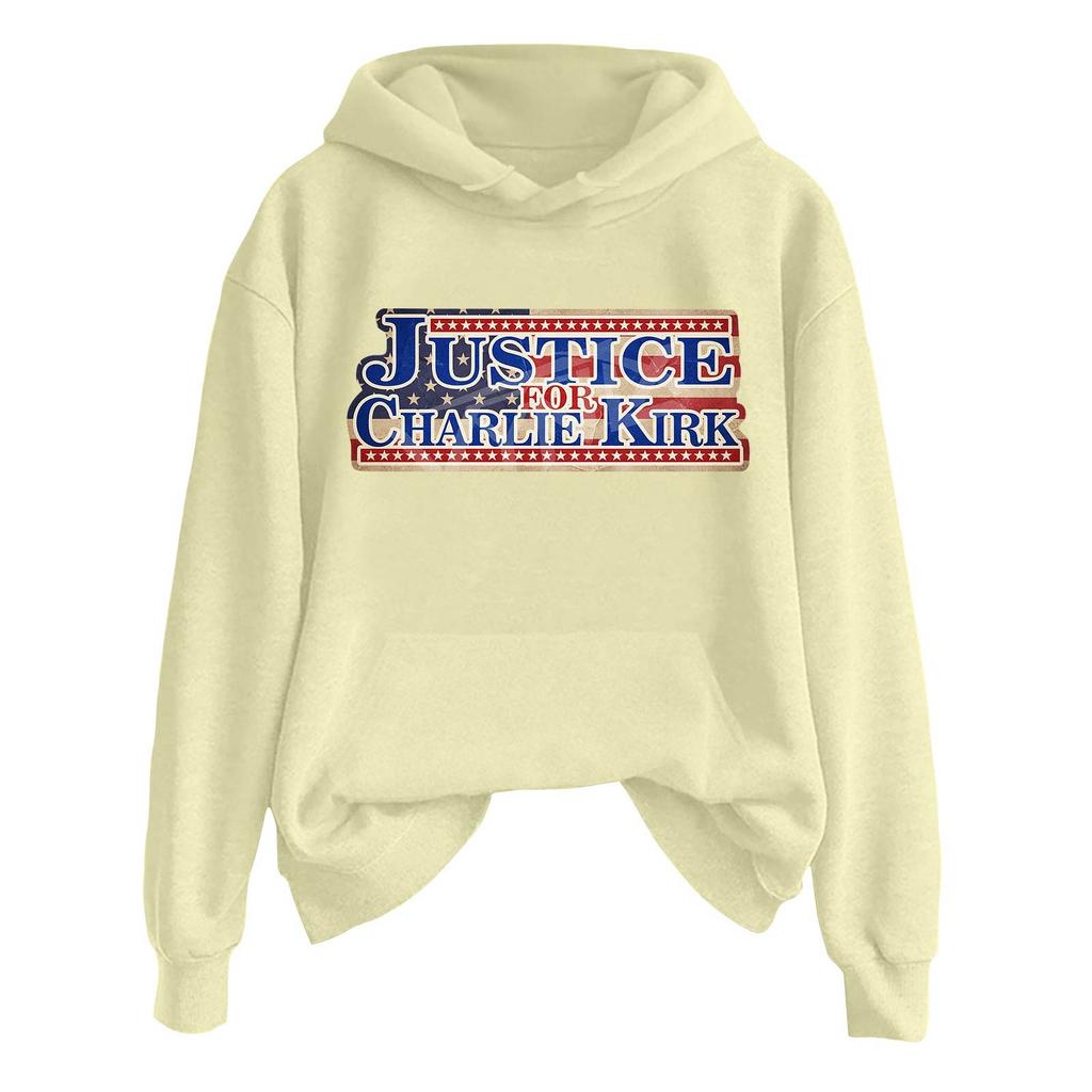 Ladies Fashion Casual Long Sleeve Printed Round Neck Hoodie Pullover Top