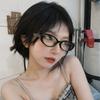 New  Oval Frame Glasses Retro Fashion Cat Eye Glasses Narrow Spectacles Plain Glasses Anti-Blue Light Eyewears