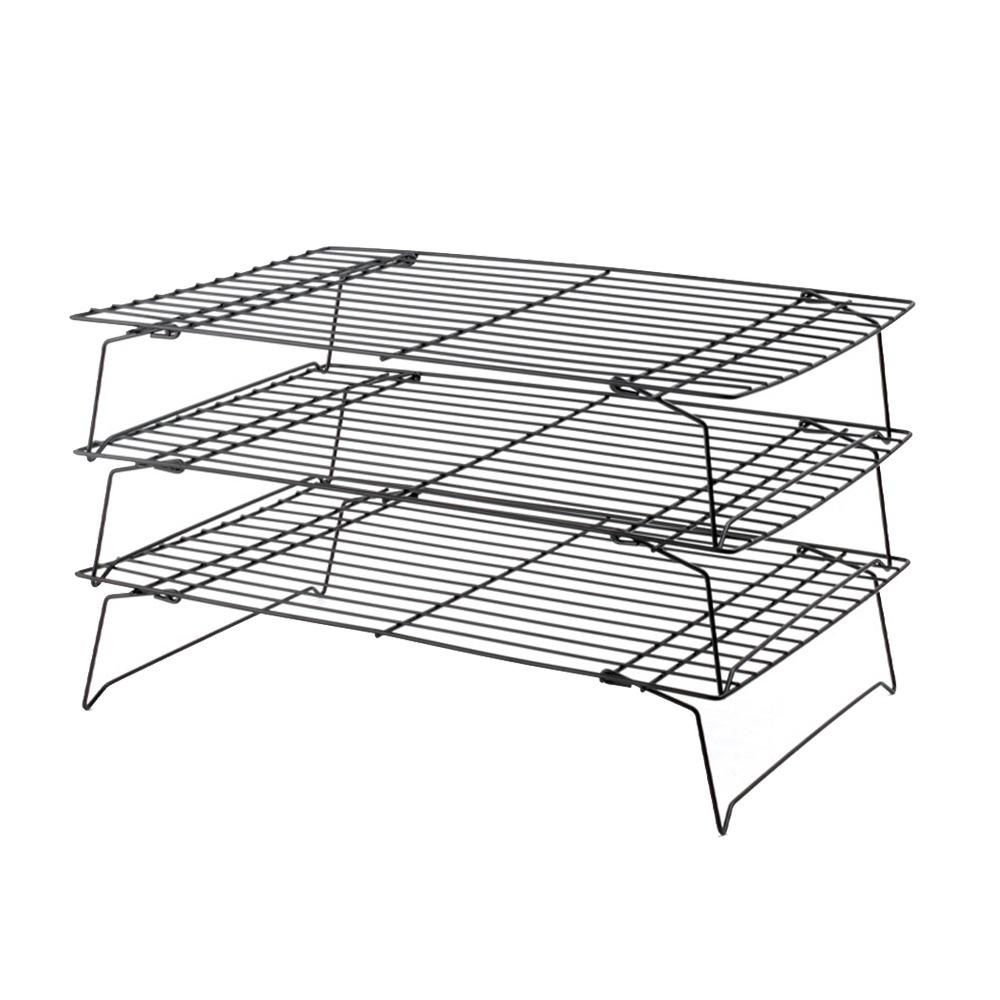 Black Silver Cooling Rack Wire Grid Grid Holder High Quality Baking Cooling Tray  Baking