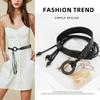 Fashion Knitted Women's Belt Beaded Tassel Design Sense with Dress Decoration Knot Tie Waist Chain for Women