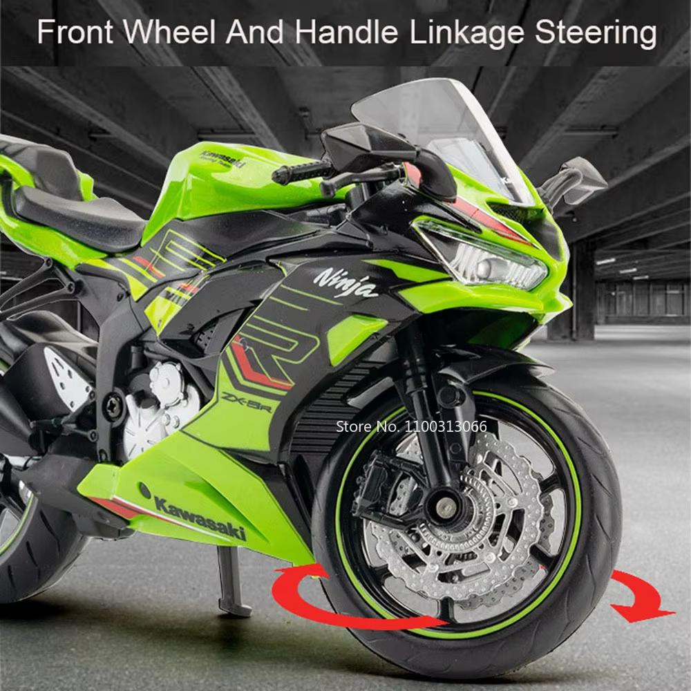 2026 Новый 1/12 Мотоцикл-игрушка Kawasaki Ninja ZX-6R 1:12 Моделей RMZ City из литого металла Суперспорт Миниатюрная коллекция Подарок для мальчика Детей Ребенка
