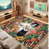 Cat Theme Crystal Velvet Floor Rug Personalized Custom Name Text Warm Carpet Home Decoration