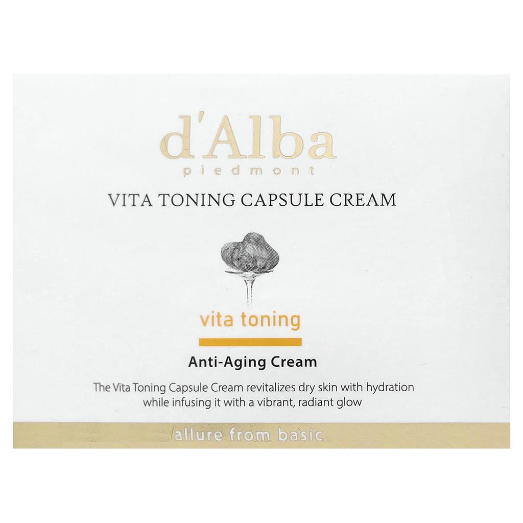 d'Alba Капсульный крем Vita Toning, Антивозрастной крем, 55 г (1,94 унции)