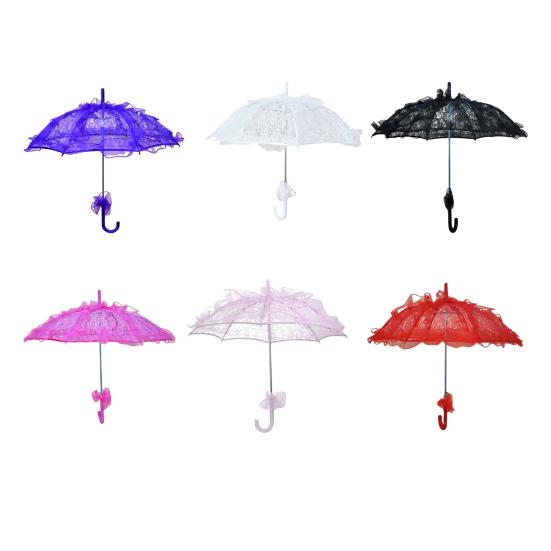 Винтажный кружевной вышитый зонт с длинной ручкой, легкий декоративный зонт для свадебной вечеринки, танцевального представления, зонт для фотосъемки