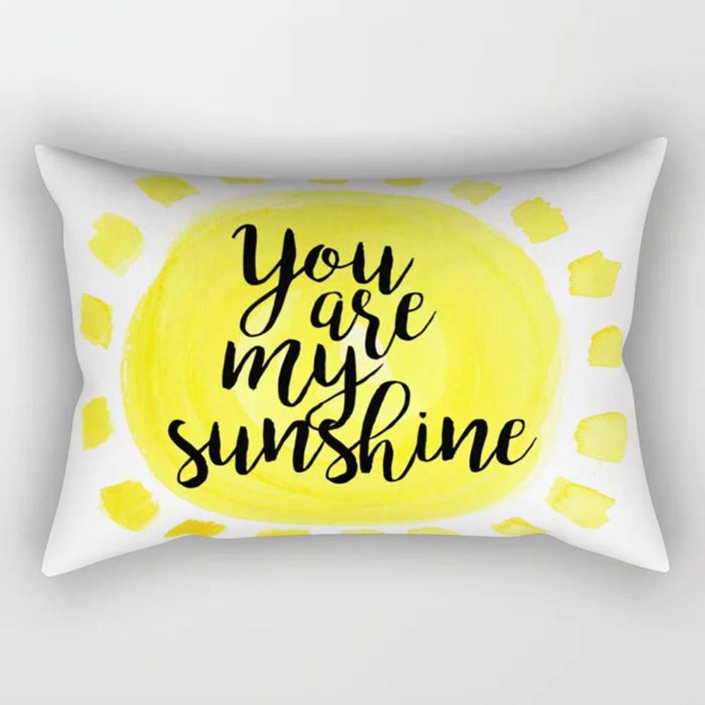 Желтая Геометрическая Прямоугольная Подушка Декоративная Наволочка Чехол для Подушки в Гостиную Простые Модные Домашние Аксессуары