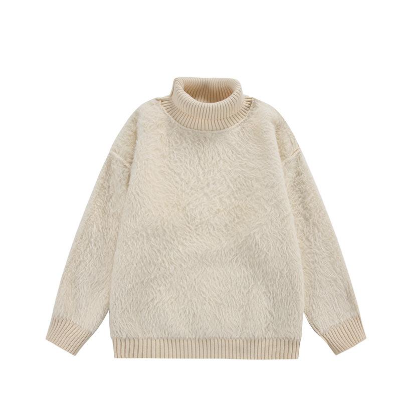 Водолазка для мужчин на осень и зиму, бархатная рубашка большого размера, модная внутренняя одежда, свободный вязаный свитер в гонконгском стиле.