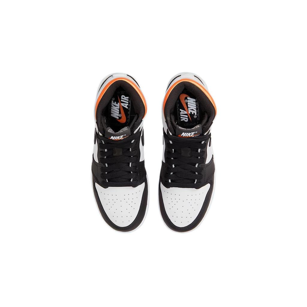 Детские кроссовки Air Jordan 1 Retro High OG GS Electro Orange Белый Черный 575441-180