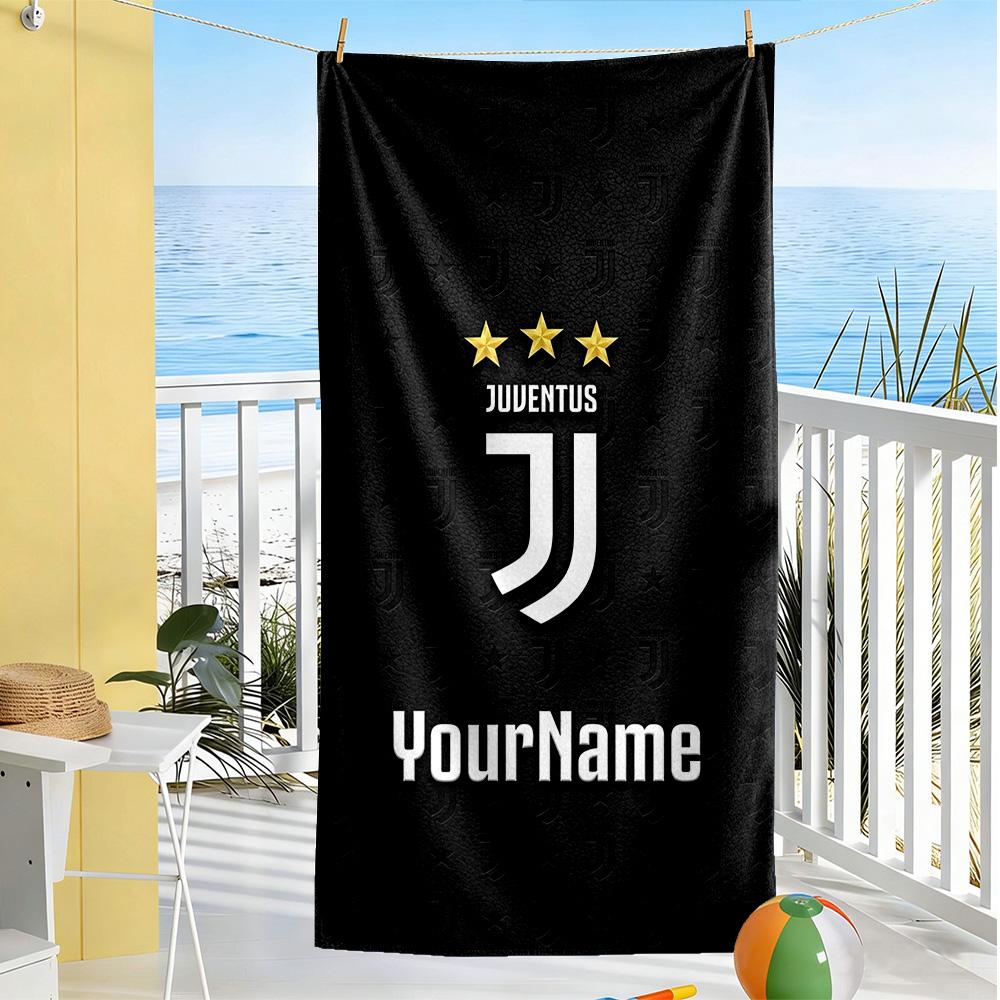 Juventus Customizable Name Beach Towel Super Soft Microfiber Quickdry Fabric Suitable for Sports Travel Swimming Yoga Bathroom Beach And Pool