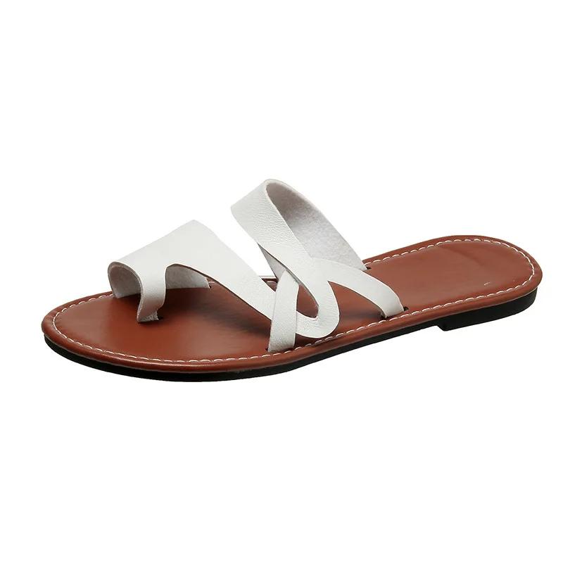 Модные римские женские тапочки сандалии ретро женские гладиаторы повседневные туфли с застежкой-молнией мягкие плоские пляжные тапочки для улицы летние домашние тапочки